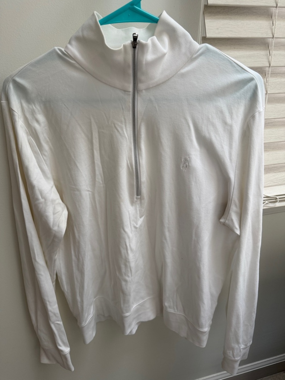 White Quarter-Zip Pullover